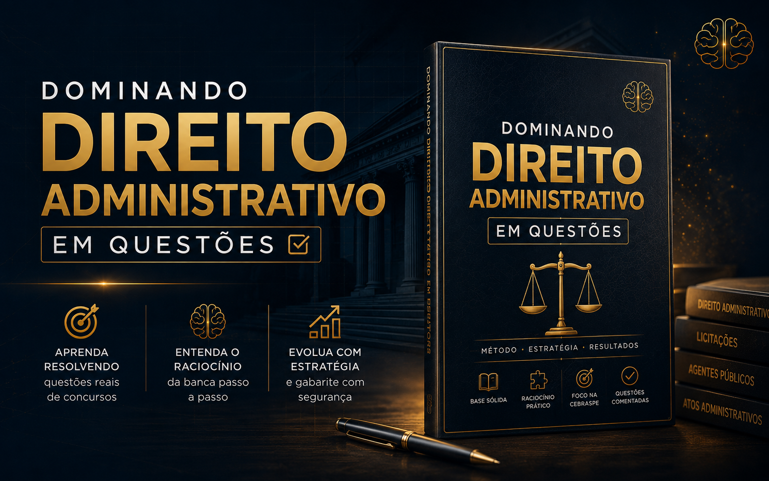 Capa do curso Dominando Direito Administrativo em Questões